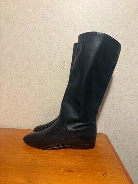 Black Leather Knee Riding Boots Women’s Size 7 Made In Brazil Equestrian